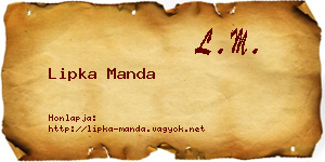 Lipka Manda névjegykártya